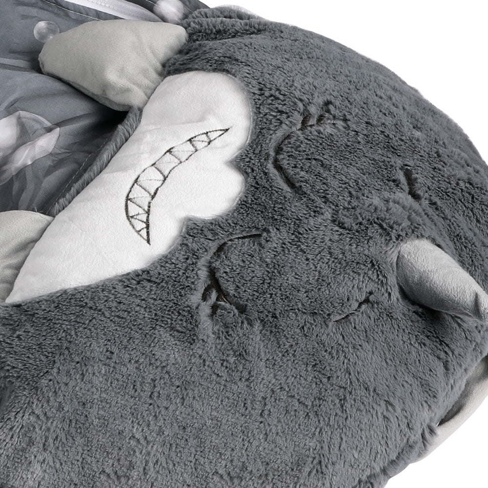 Mountview Sleeping Bag Child Pillow Stuffed Toy Kids Bags Gift Shark 135cm S