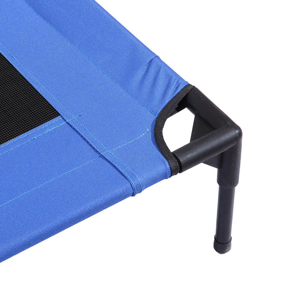 Pawz Heavy Duty Pet Bed Trampoline Dog Puppy Cat Hammock Mesh  Canvas XL Blue