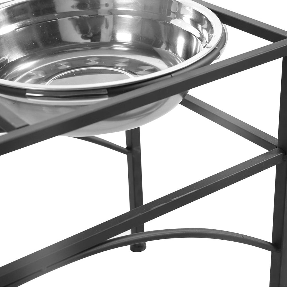 Pawz Dual Elevated Pet Dog Puppy Feeder Bowl Stainless Steel Food Water Stand