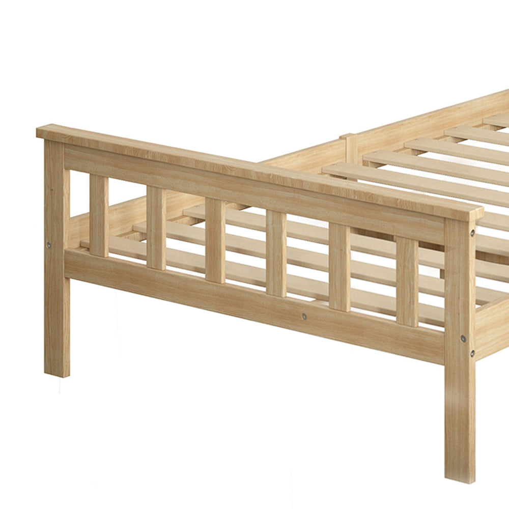 Levede Wooden King Single Bed Frame Mattress Base Solid Pine Wood Natural