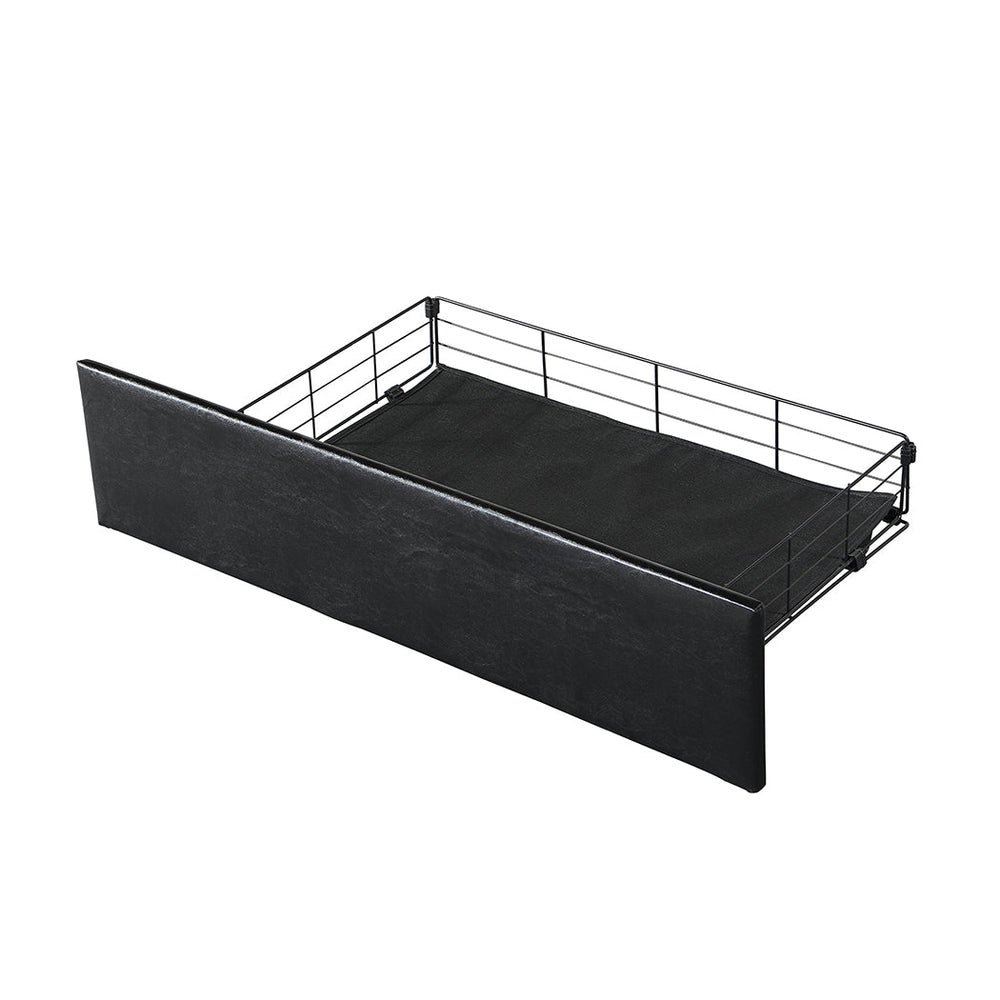 Levede Queen Bed Frame PU Mattress Base Storage Drawer Headboard USB Charge