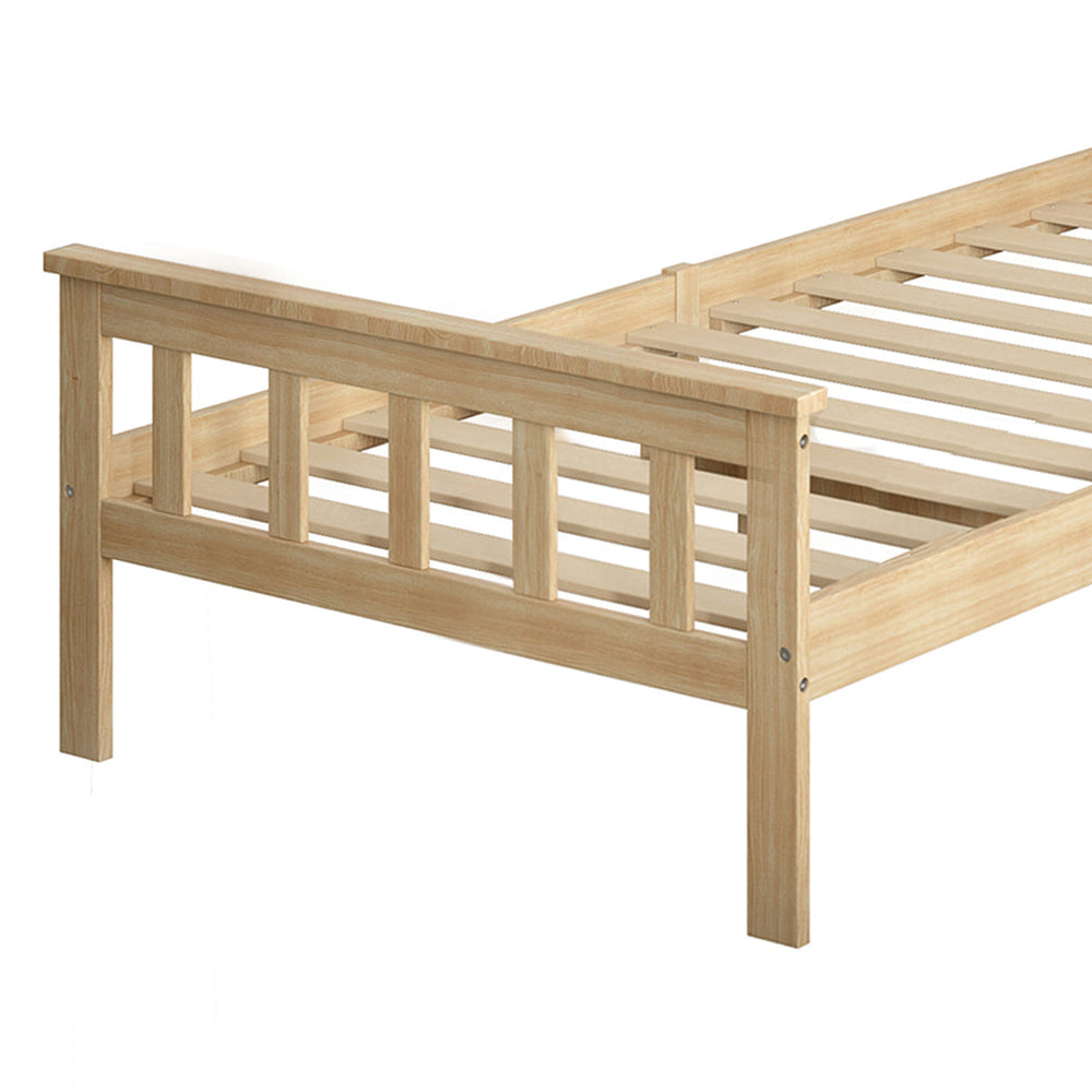 Levede Wooden Bed Frame Single Size Mattress Base Solid Pine Wood Natural