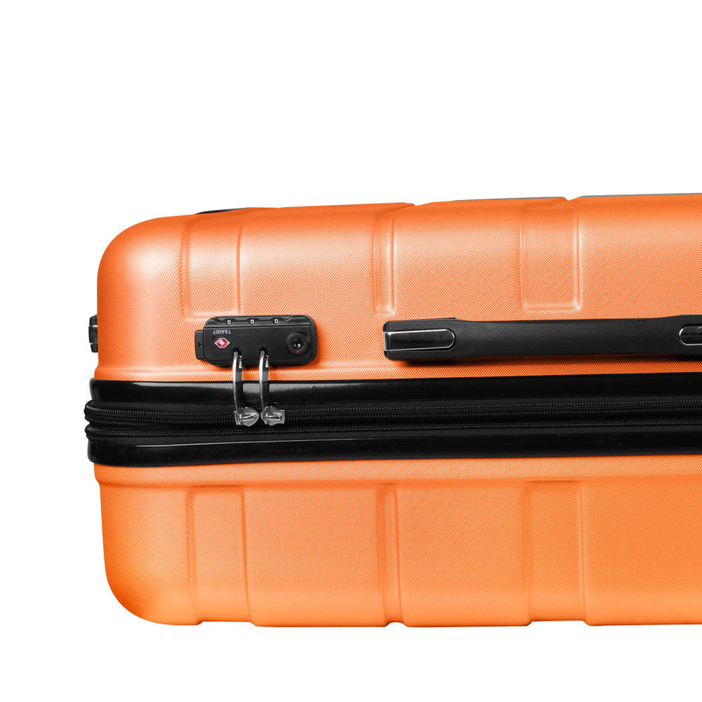 Slimbridge 20&quot; Expandable Luggage Carry On Travel Suitcase Case Hard TSA Orange