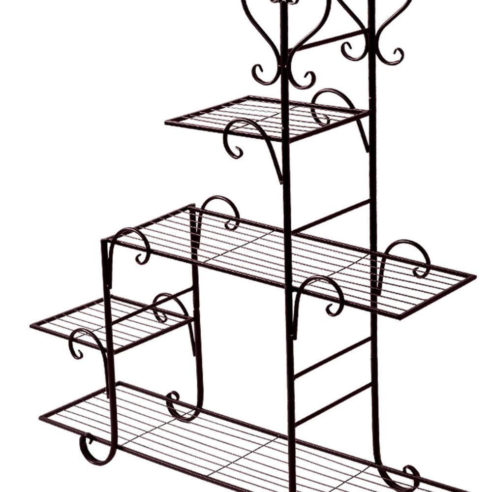 Levede Plant Stand Outdoor Indoor Metal Flower Pots Rack Corner Planter Shelf