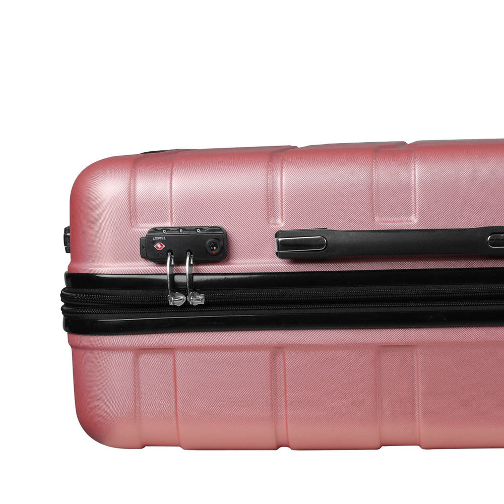 Slimbridge 24&quot; Expandable Luggage Travel Suitcase Case Hard Shell TSA Rose Gold