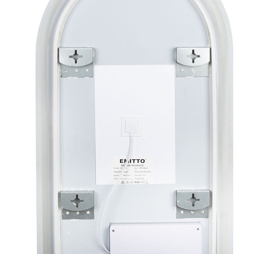 Emitto LED Wall Mirror Arch Anti-fog Bathroom Mirrors Makeup Light 50x90cm