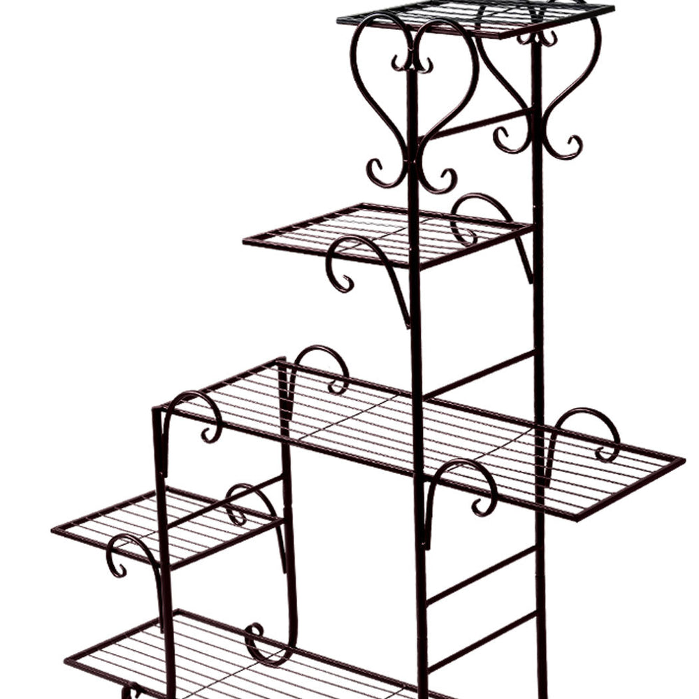 Levede Plant Stand Outdoor Indoor Metal Flower Pots Rack Corner Planter Shelf