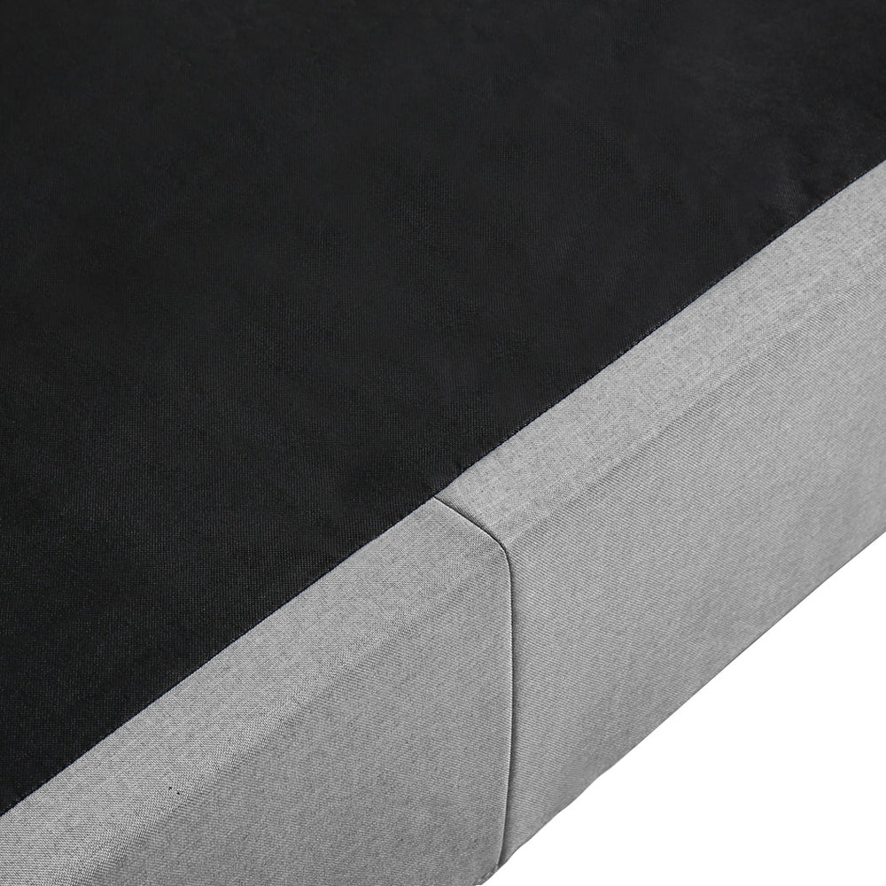 Levede  Queen Bed Frame Fabric Tufted Mattress Platform Gas Lift Storage Grey