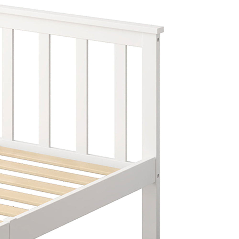 Levede Wooden Bed Frame King Single Full Size Mattress Base Timber White