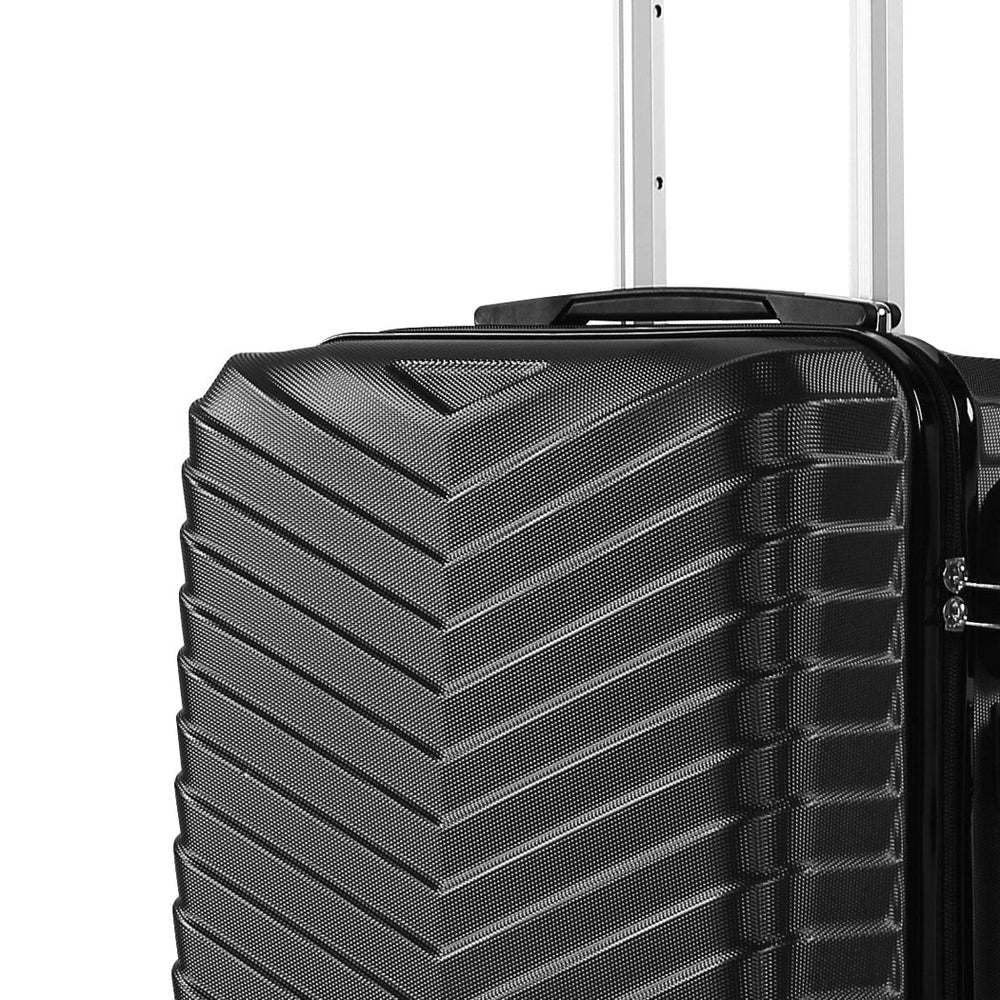 Slimbridge 24&quot; Luggage Suitcase Travel TSA Hard Shell Carry Lightweight Black