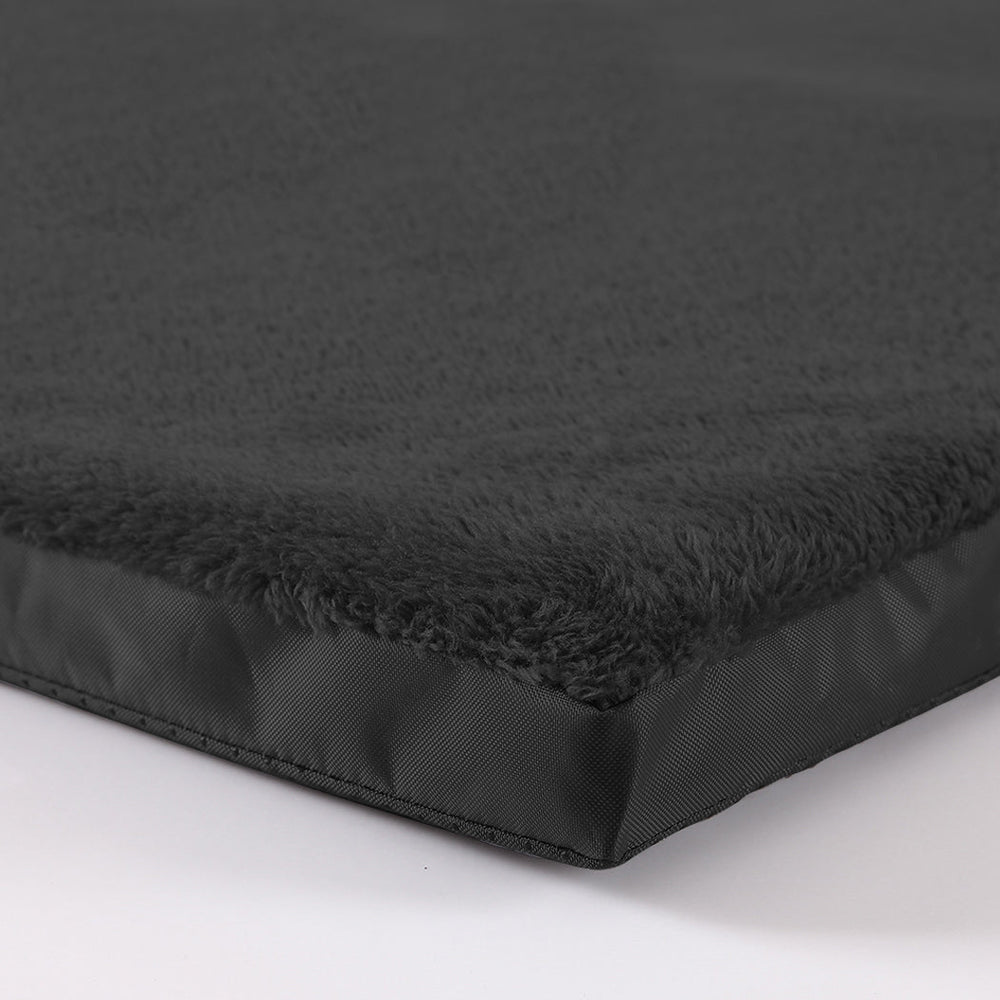 Pawz Pet Bed Foldable Dog Puppy Beds Cushion Pad Pads Soft Plush Black L