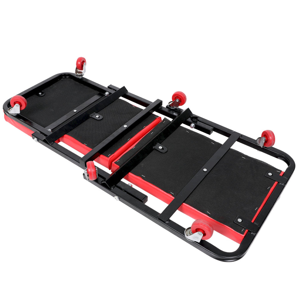 Traderight Folding Creeper Mechanic Stool Seat Garage Repair Trolley Workshop