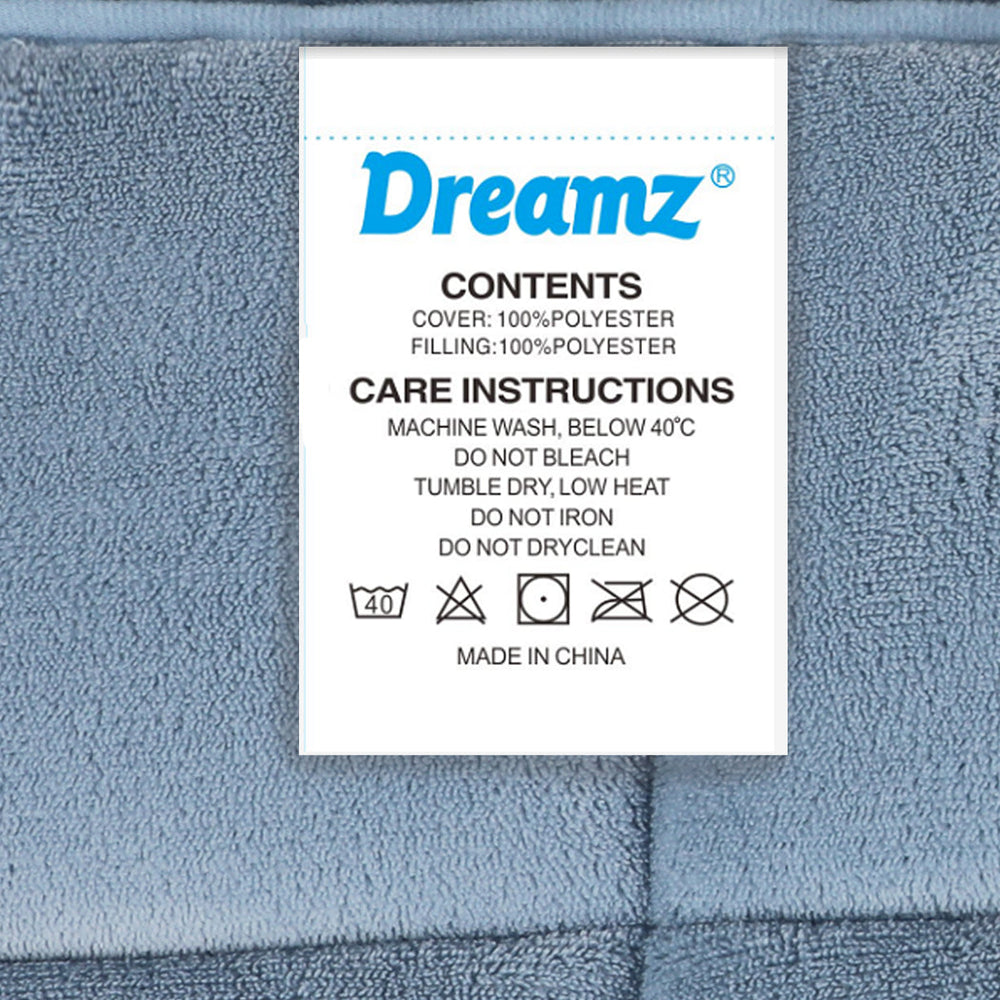 Dreamz Quilt Doona Comforter Blanket Velvet Winter Warm Queen Bedding Blue