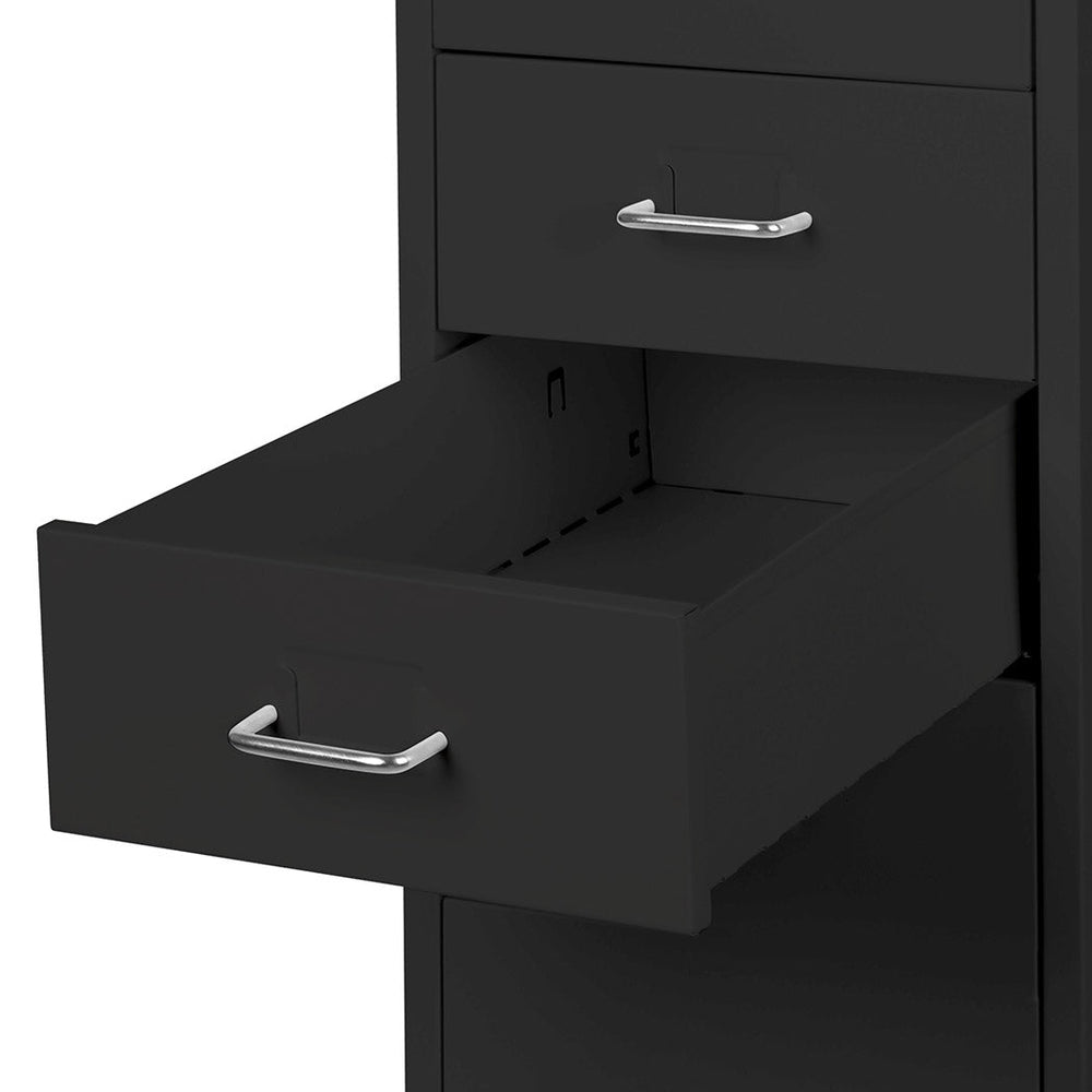 Levede 5 Drawer Office Cabinet Drawers Storage Cabinets Steel Rack Home Black