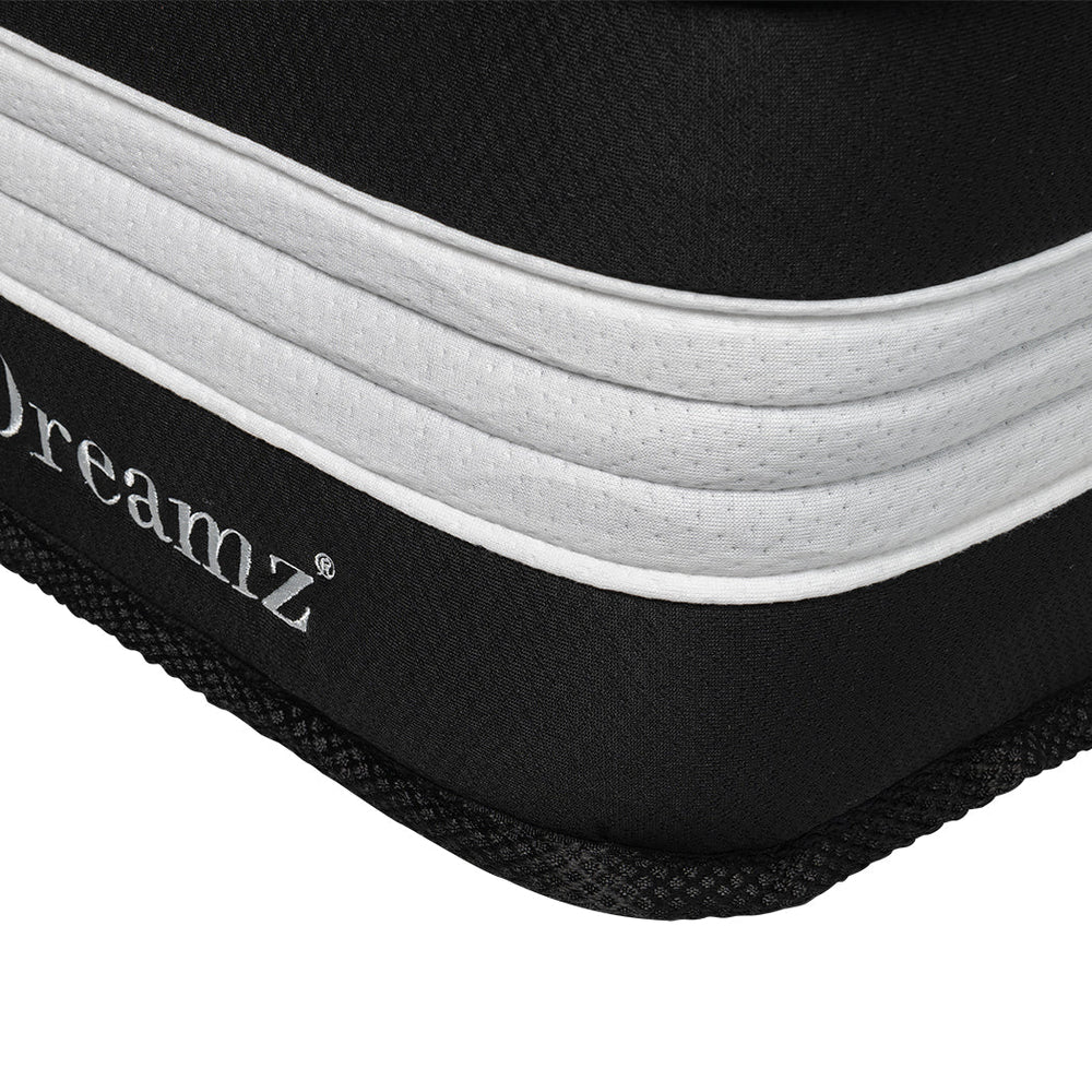 Dreamz Double Cooling Mattress Pocket Spring Euro Top Bed Foam 5 Zone 25cm