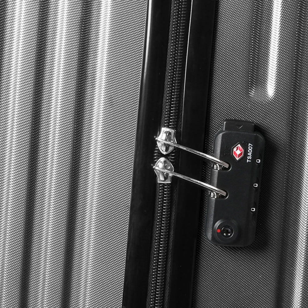 Slimbridge 24&quot; Inch Luggage Suitcase Travel TSA Lock Hard Shell Carry Dark Grey