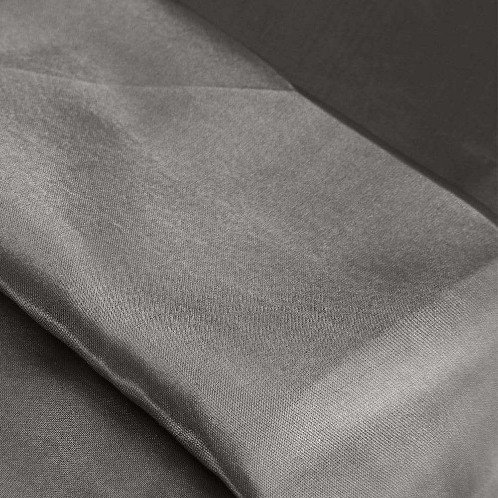 Dreamz Silky Satin Sheets Fitted Flat Bed Sheet Pillowcases Summer Single Grey