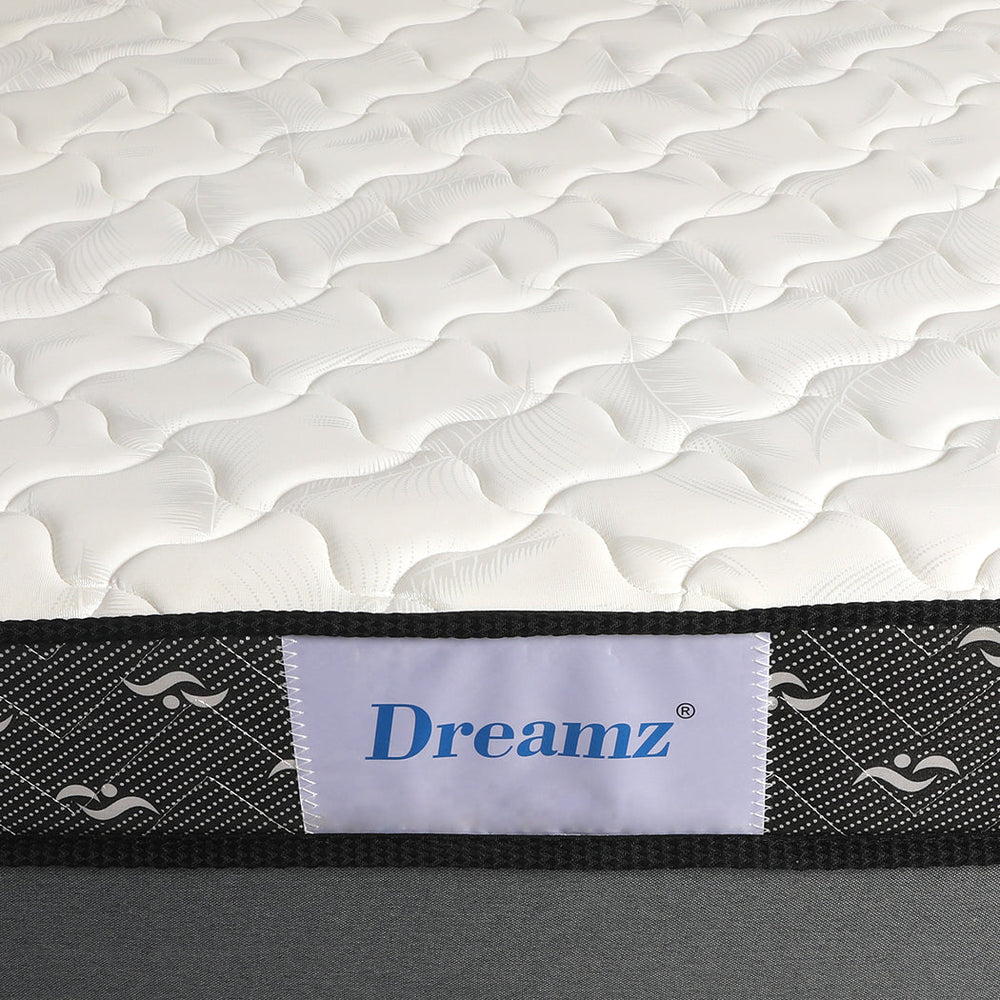 Dreamz Spring Mattress Bed Pocket Tight Top Foam Medium Soft King Size 16CM