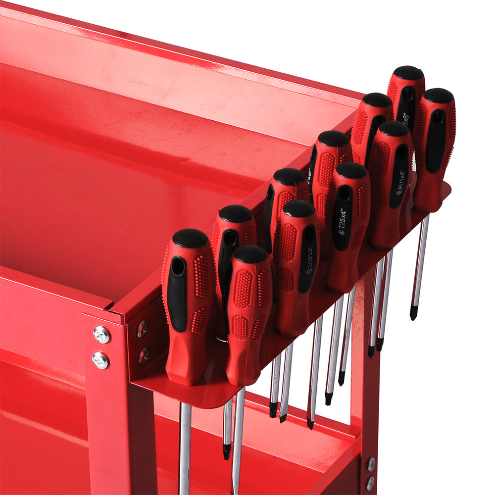 Traderight 3-Tier Tool Cart Trolley Toolbox Workshop Garage Storage Organizer