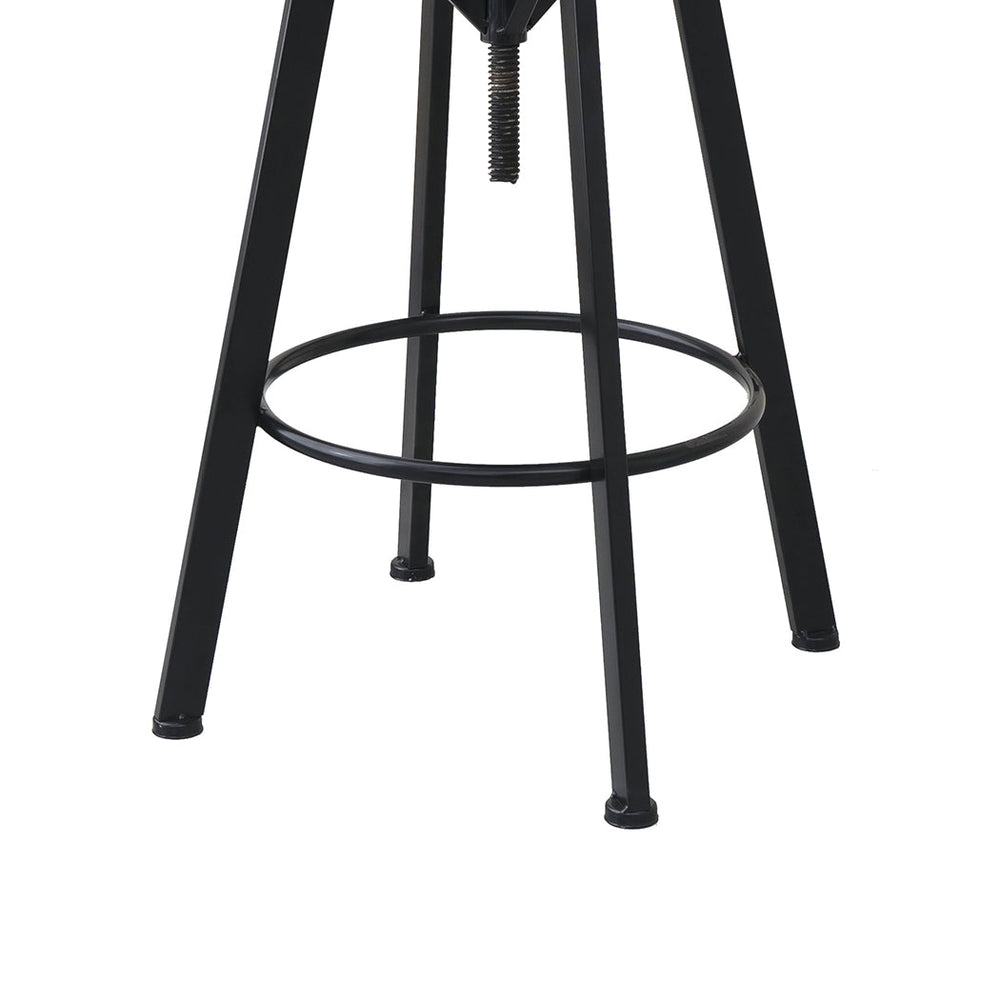 Levede 1x Bar Stool Industrial Adjustable Swivel Stools Back Wood Counter Chairs