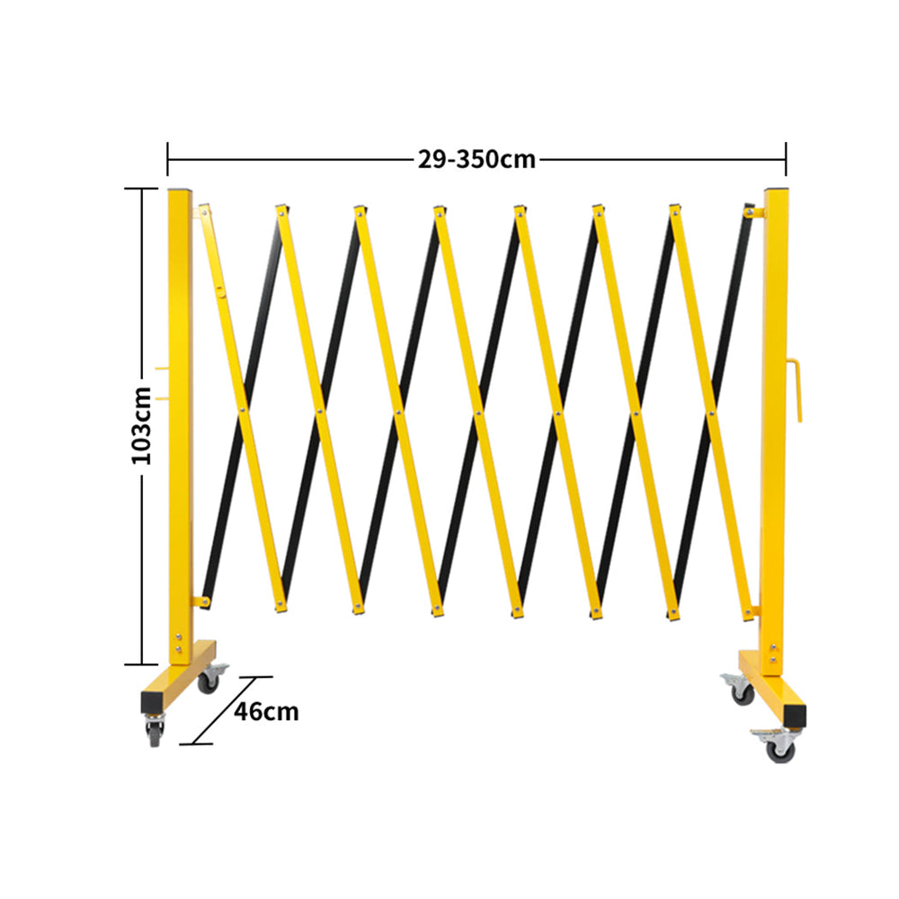 Traderight Group  Extendable Garden Gate Mobile Security Retractable Fence Metal Barrier Pet 11ft