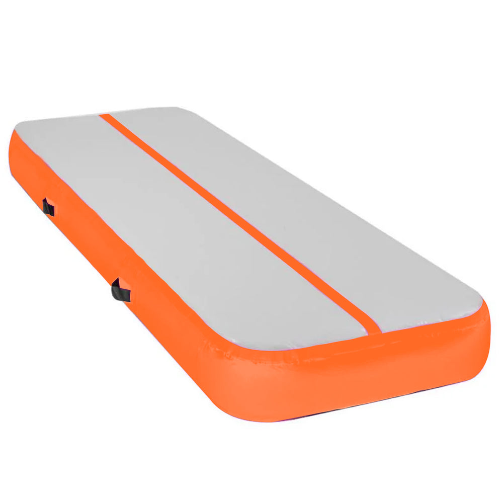 Powertrain 3x1m Air Track Inflatable Gymnastics Tumbling Mat - Orange Grey