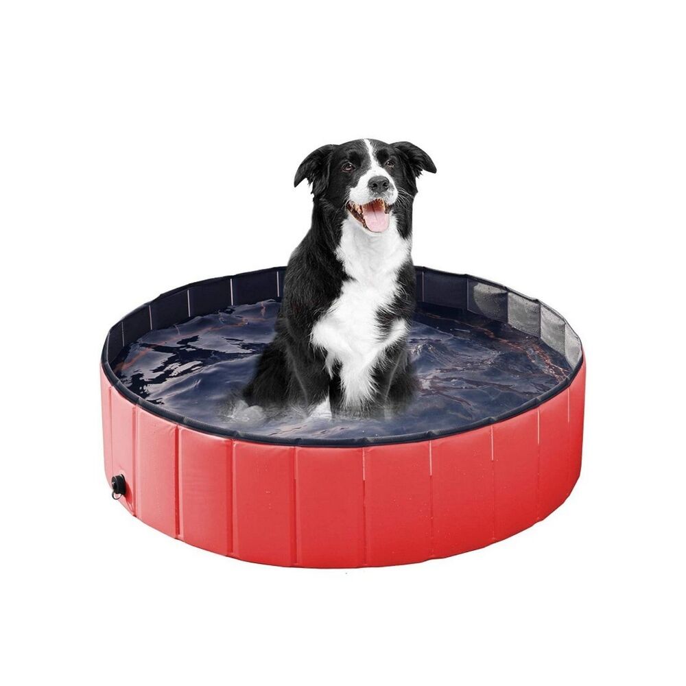 Floofi Pet Pool 160cm*30cm XXL (Double Extra Large, Red)