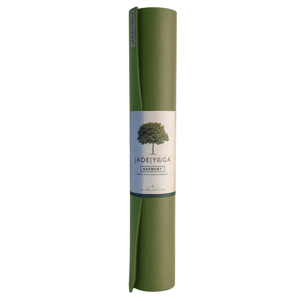 Jade Yoga Harmony Mat - Olive &amp; Iron Flask Wide Mouth Bottle with Spout Lid, Fire, 32oz/950ml Bundle