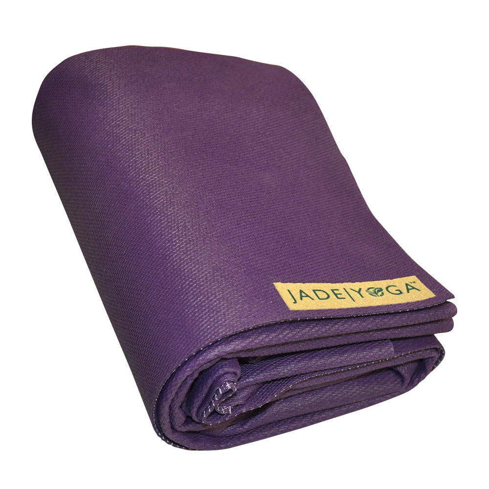 Jade Yoga Voyager Mat - Purple &amp; Iron Flask Wide Mouth Bottle with Spout Lid, Fire, 32oz/950ml Bundle