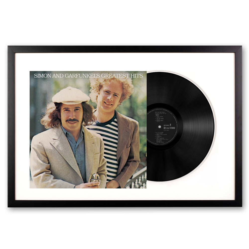 Framed Simon &amp; Garfunkel Greatest Hits Vinyl Album Art