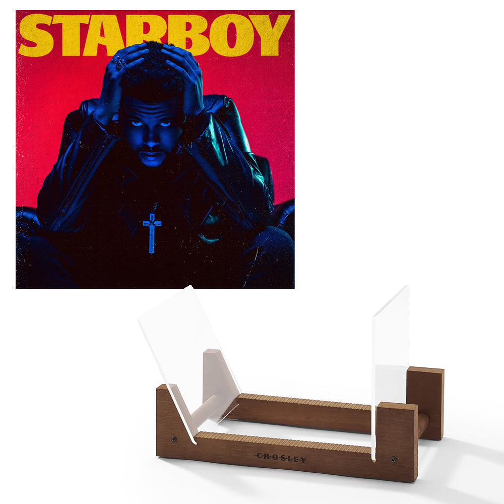 The Weeknd Starboy - Double Vinyl Album &amp; Crosley Record Storage Display Stand