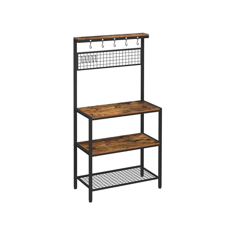VASAGLE 4-Tier Kitchen Bakers Rack Storage Cabinet Microwave Oven Stand Shelves Pantry