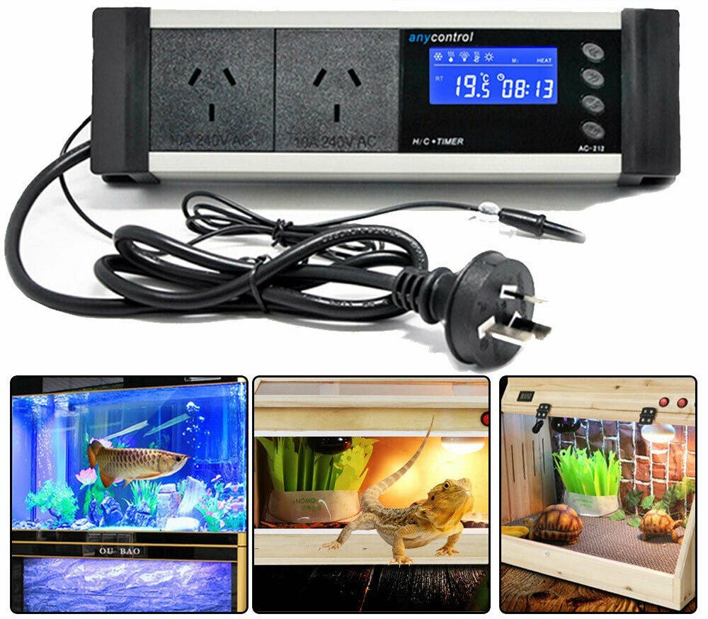 LCD Reptile Aquarium Digital Day/Night Timer Temperature Thermostat Controller