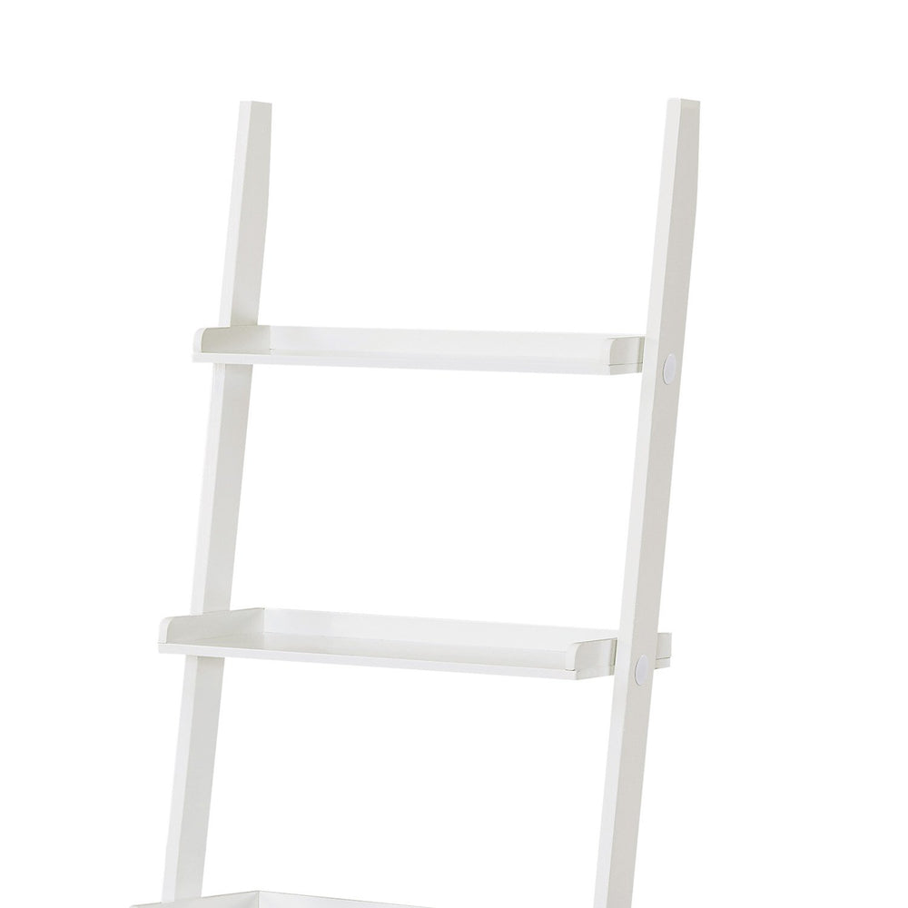 Sarantino Aster 5-Tier Ladder Shelf - White