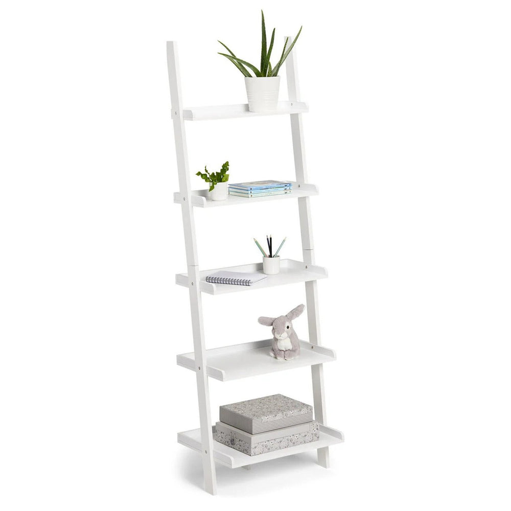 Sarantino Aster 5-Tier Ladder Shelf - White