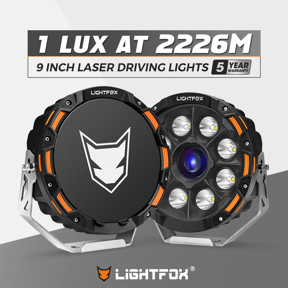 Lightfox 9inch LED Driving Light 1 Lux @ 2,226m IP68 15,046 Lumen