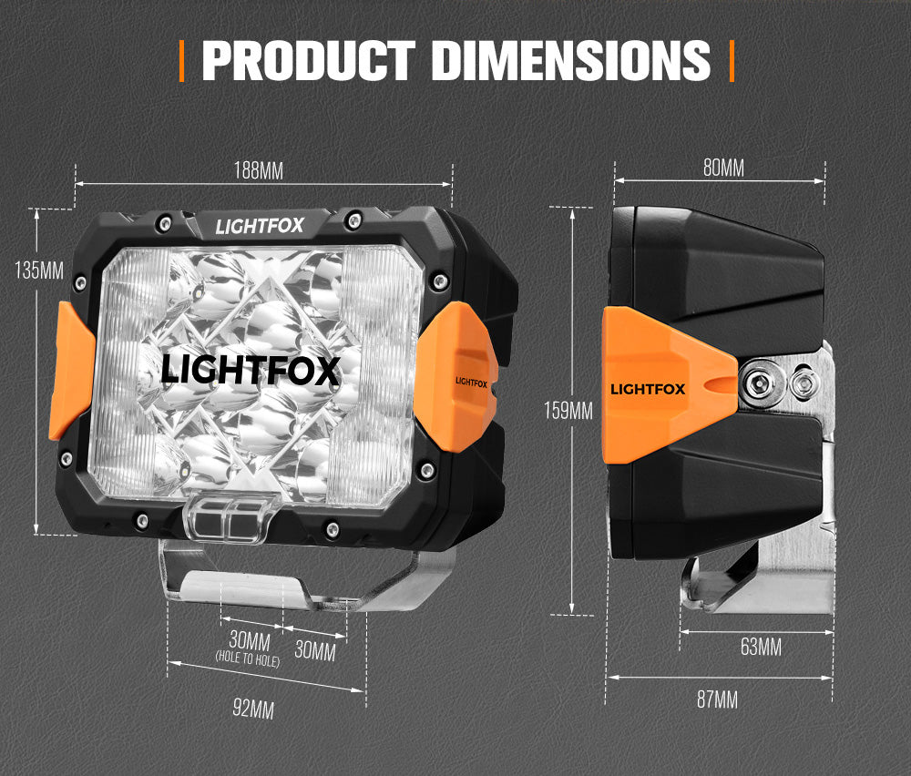 Lightfox Pegasus 9inch LED Driving Light 1Lux@906M IP68 13,400 lumen