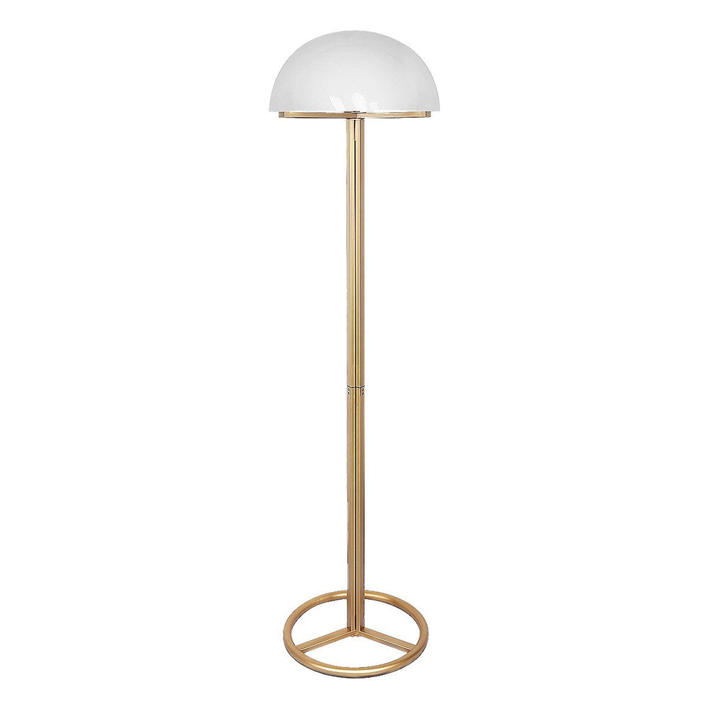 Sarantino Metal Floor Lamp with White Acrylic Shade