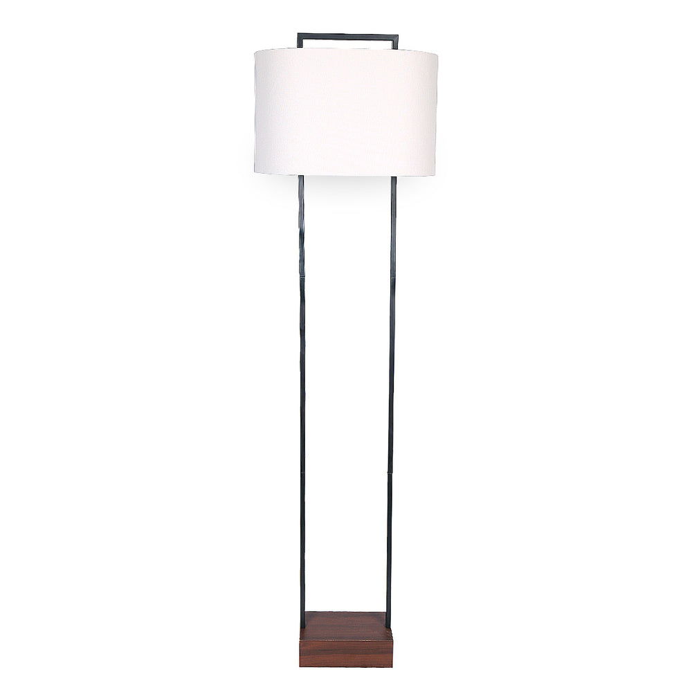 Sarantino Wood Floor Lamp in Cherry Finish