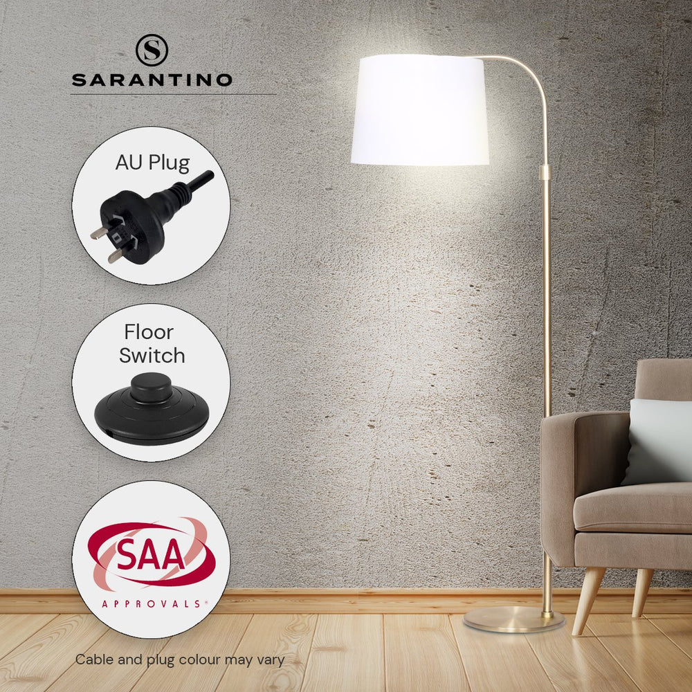 Sarantino Metal Floor Lamp Adjustable Height 145-156cm