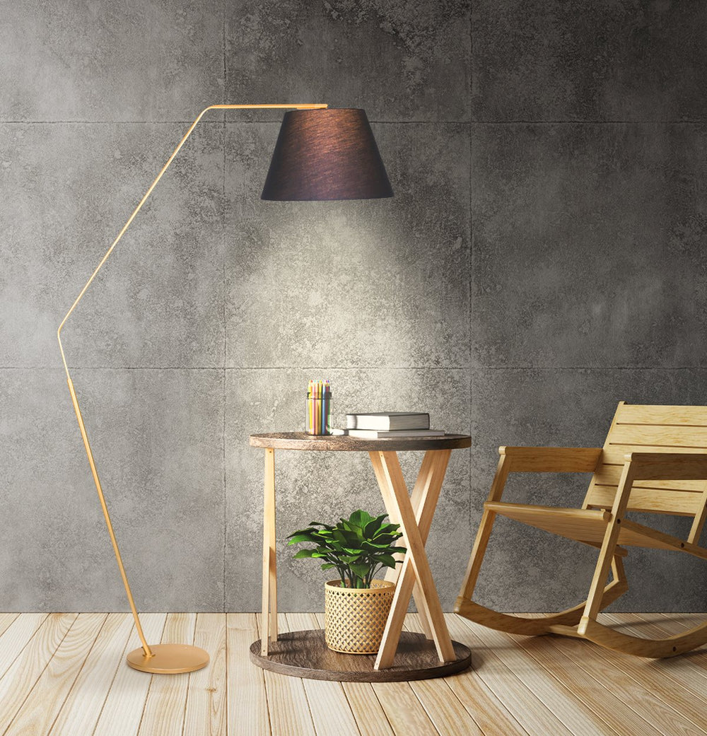 Sarantino Arc Floor Lamp Tapered Shade