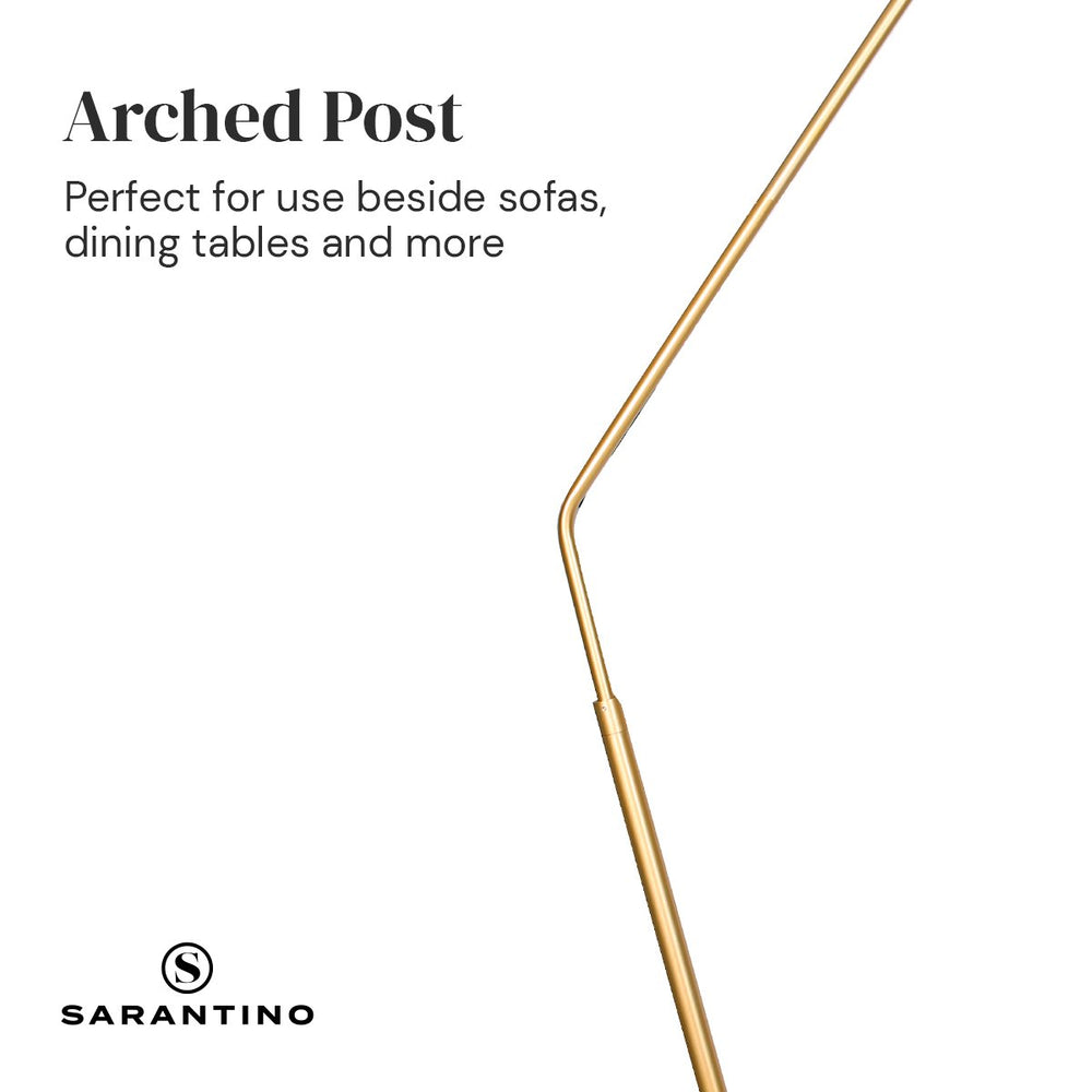 Sarantino Arc Floor Lamp Tapered Shade