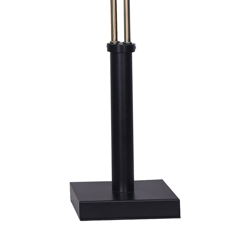 Sarantino LED Metal Table Lamp with 2 Lights in Brushed Gold and Black Finish