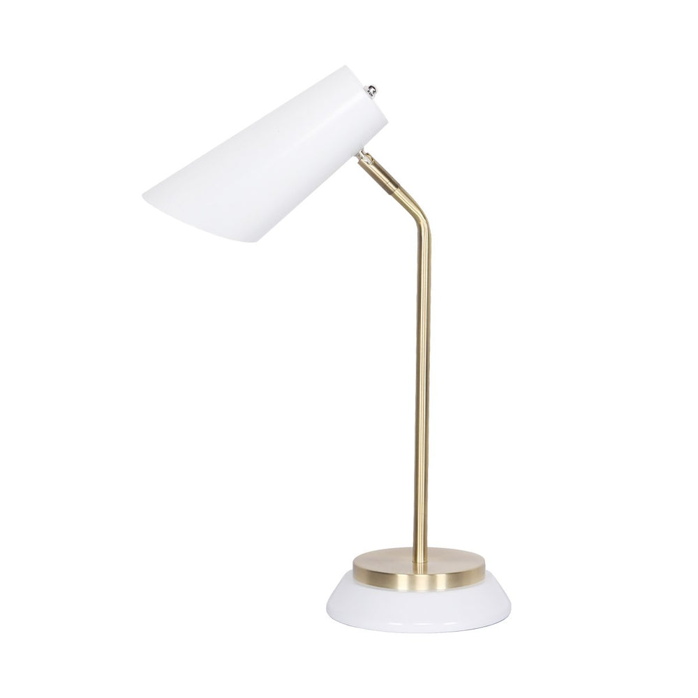 Sarantino Metal Task Table Lamp - White
