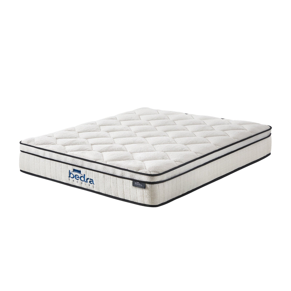 Bedra Boucle Mattress Double Bed Pocket Spring Memory Foam Euro Top Medium Firm