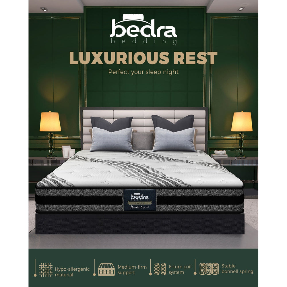 Bedra Double Mattress Breathable Luxury Bed Bonnell Spring Foam Medium 18cm