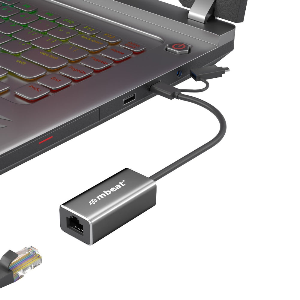 USB 3.1 Gigabit LAN Adapter with USB-C Converter