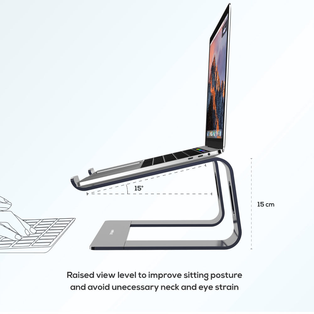 mbeat Stage S1 Elevated Laptop Stand - Space Grey