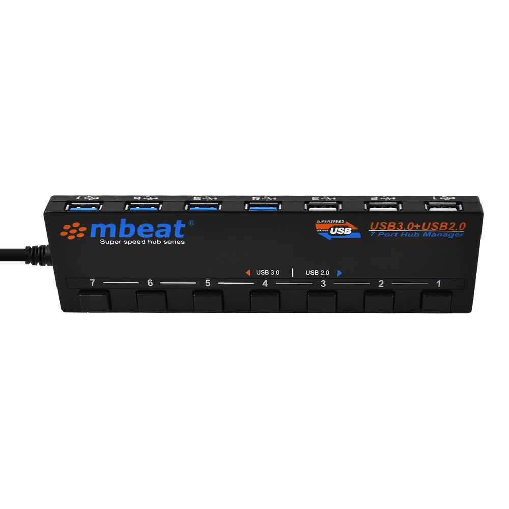 mbeat 7-Port USB 3.0 &amp; USB 2.0 Hub with Switches (MTT)