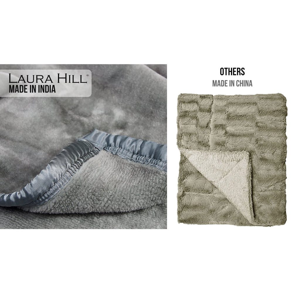 Laura Hill 800GSM Heavy Double-Sided Faux Mink Blanket